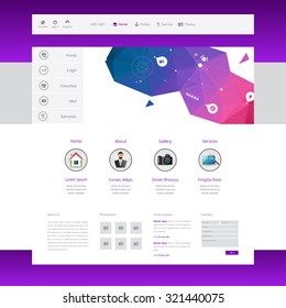 Vector Website Template Design Eps 10
