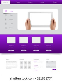 Vector Website Template Design Eps 10
