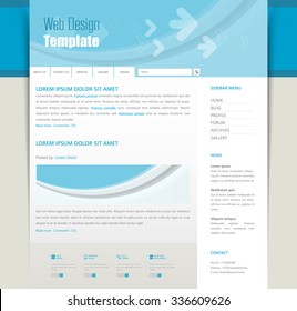Vector Website Template Design Eps 10