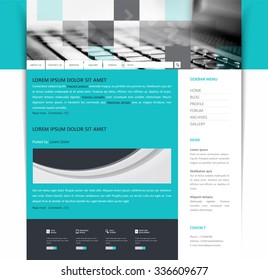 Vector Website Template Design Eps 10