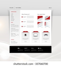 Vector Website Template Design Eps 10