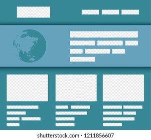 Vector Website Template. Home Page Design.
