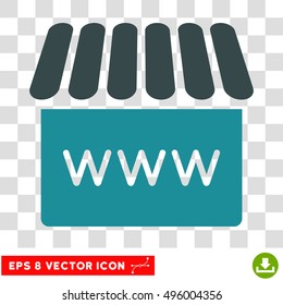 Vector Webstore EPS vector pictograph. Illustration style is flat iconic bicolor soft blue symbol on a transparent background.