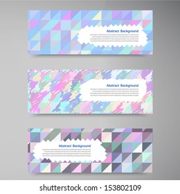 Vector wed banners. Set color element and broken