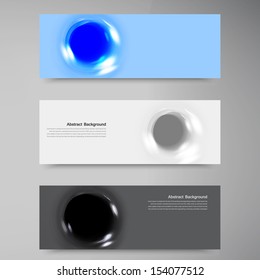 Vector wed banners. Set color element and broken