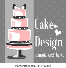 Vector wedding cake for Wedding invitations or announcements