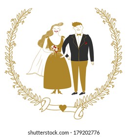 Vector wedding card