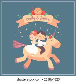 Vector wedding card