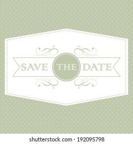 Vector wedding card inscription with floral ornamental element. Perfect as invitation or announcement.
