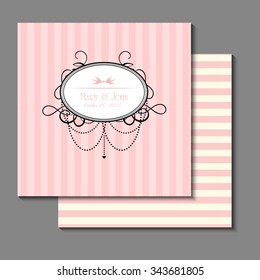 Vector wedding card or invitation 