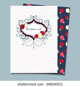 Vector wedding card or invitation. a4