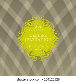 Vector wedding card or invitation with floral ornament background. Perfect as invitation or announcement. Editable creative illustration.