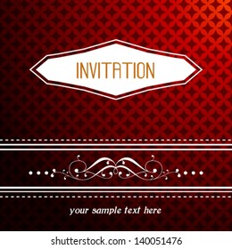 Vector wedding card or invitation with floral ornament background. Perfect as invitation or announcement.