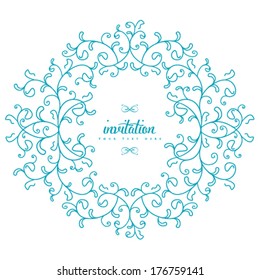 Vector wedding card or invitation with floral ornament background. Perfect as invitation or announcement.