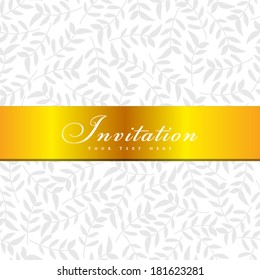 Vector wedding card or invitation with floral ornament background. Perfect as invitation or announcement.