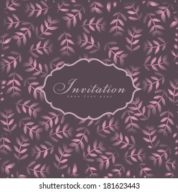 Vector wedding card or invitation with floral ornament background. Perfect as invitation or announcement.