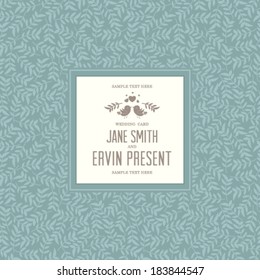 Vector wedding card or invitation with floral ornament background. Perfect as invitation or announcement.