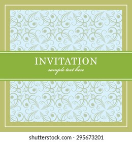Vector wedding card or invitation with floral ornament background. Perfect as invitation or announcement.