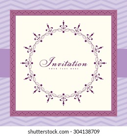 Vector wedding card or invitation with floral ornament background. Perfect as invitation or announcement.