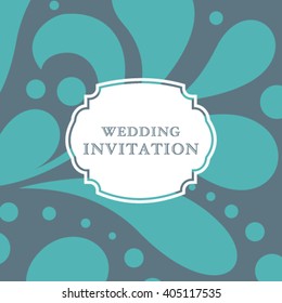 Vector wedding card or invitation with floral ornament background. Perfect as invitation or announcement.