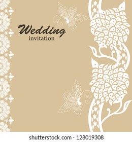 Vector of wedding card invitation in vintage style