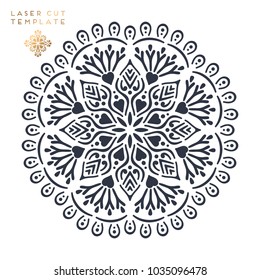 Vector wedding card laser cut template
