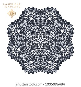 Vector wedding card laser cut template