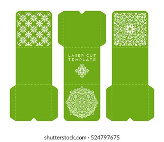 Vector wedding card laser cut template