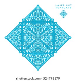 Vector wedding card laser cut template
