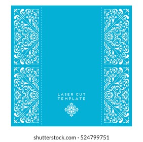 Vector wedding card laser cut template