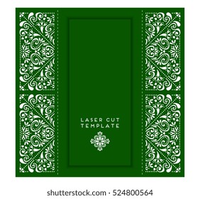Vector wedding card laser cut template