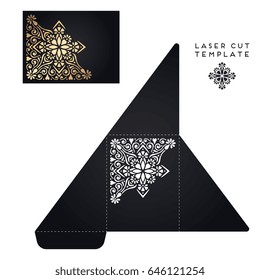 Plantilla de corte láser de tarjeta de boda de Vector
