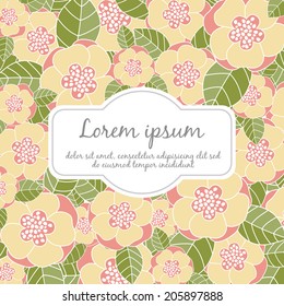 Vector wedding card with lotus and lily flowers