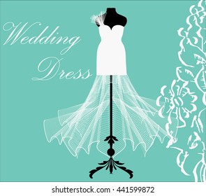 vector wedding dress