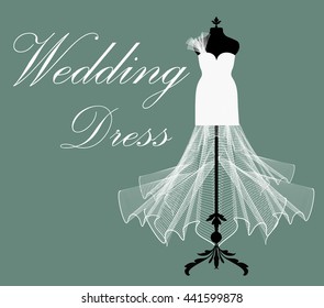 vector wedding dress