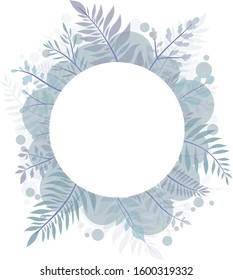 Vector wedding grey wreath, invitation and congrats postcard