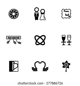 Vector Wedding icon set on white background