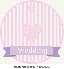 Vector wedding illustration, wedding heart, symbol of love, wedding background, wedding rings for the wedding