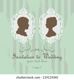 Vector Wedding Invitation Card