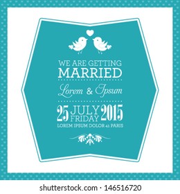 Vector wedding invitation card.