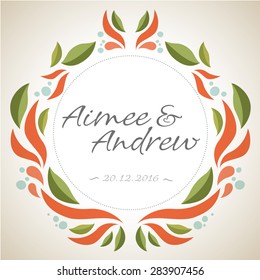Vector wedding invitation card