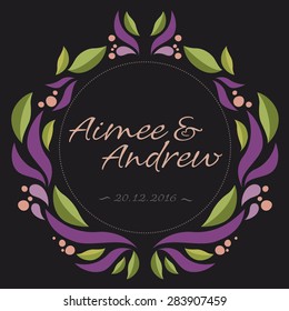 Vector wedding invitation card