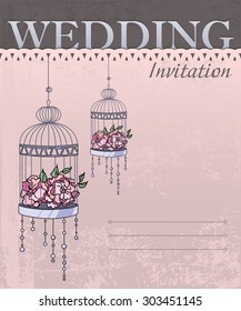 Vector Wedding Invitation Card