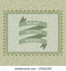 Vector wedding invitation card. Perfect as invitation or announcement.