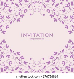 Vector wedding invitation card. Perfect as invitation or announcement.