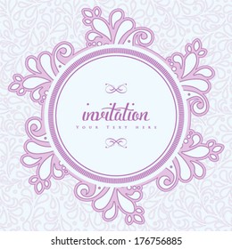 Vector wedding invitation card. Perfect as invitation or announcement.