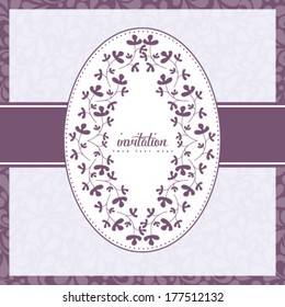 Vector wedding invitation card. Perfect as invitation or announcement.