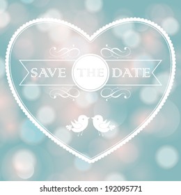 Vector wedding invitation card. Perfect as invitation or announcement.