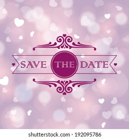 Vector wedding invitation card. Perfect as invitation or announcement.