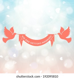 Vector wedding invitation card. Perfect as invitation or announcement.